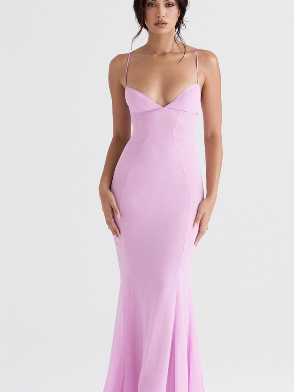 House of CB Lilac Strapless Mermaid Gown